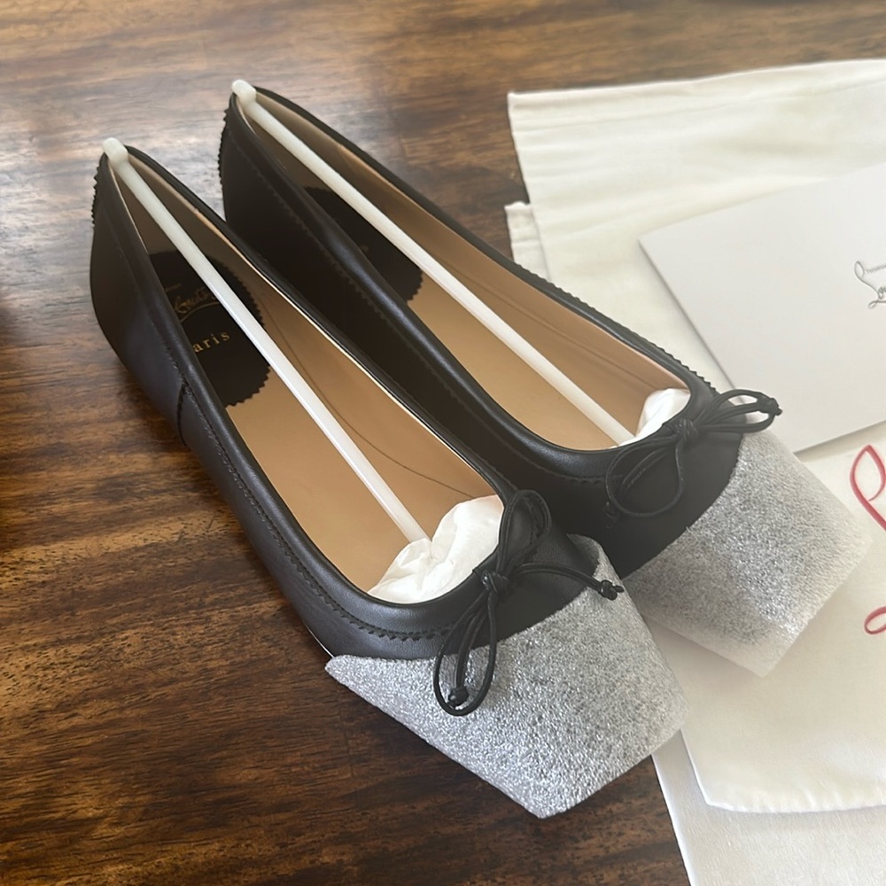 Christian Louboutin Napa Bow Ballerina Flat